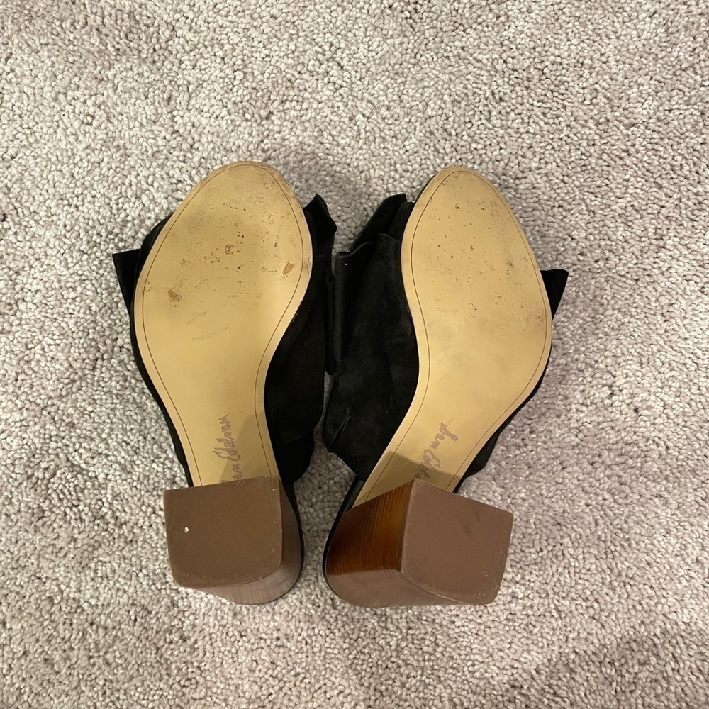 Sam Edelman Women’s Yumi Black Suede Heel Shoes - Picture 6 of 10